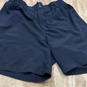 BURLEBO Men's Navy Athletic Shorts